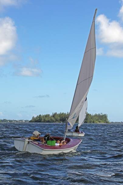 Sailing toward island