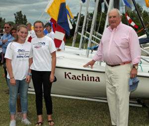 Crew Cate Lovelady & Skipper Sydney Ohs with Tony Tremaine