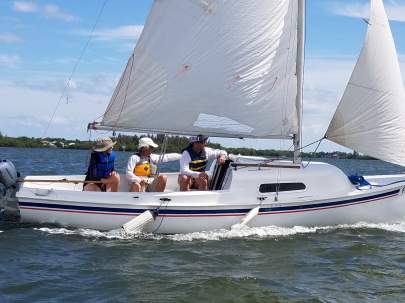 people sailing a boat