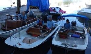 Camp Staff with Power Boats