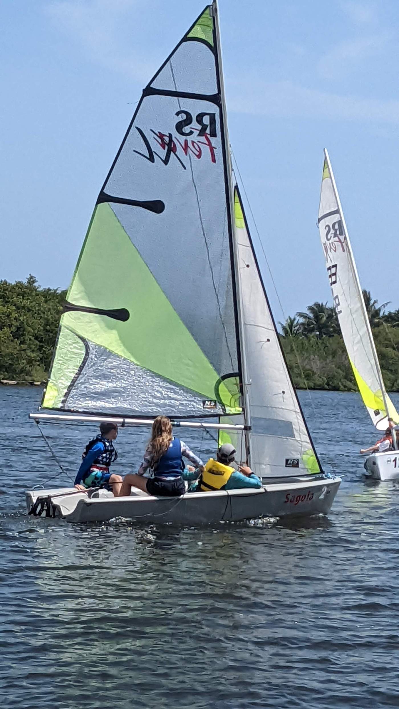 Children on a sailboat