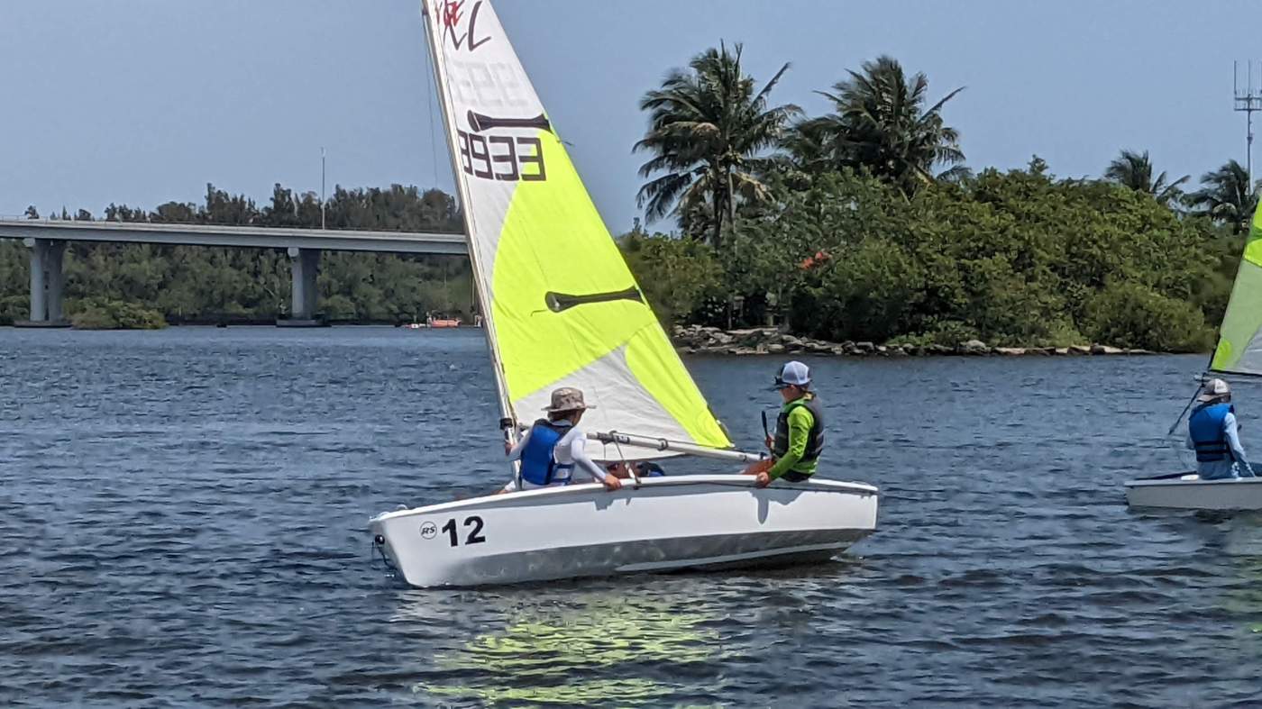 Children on a sailboat