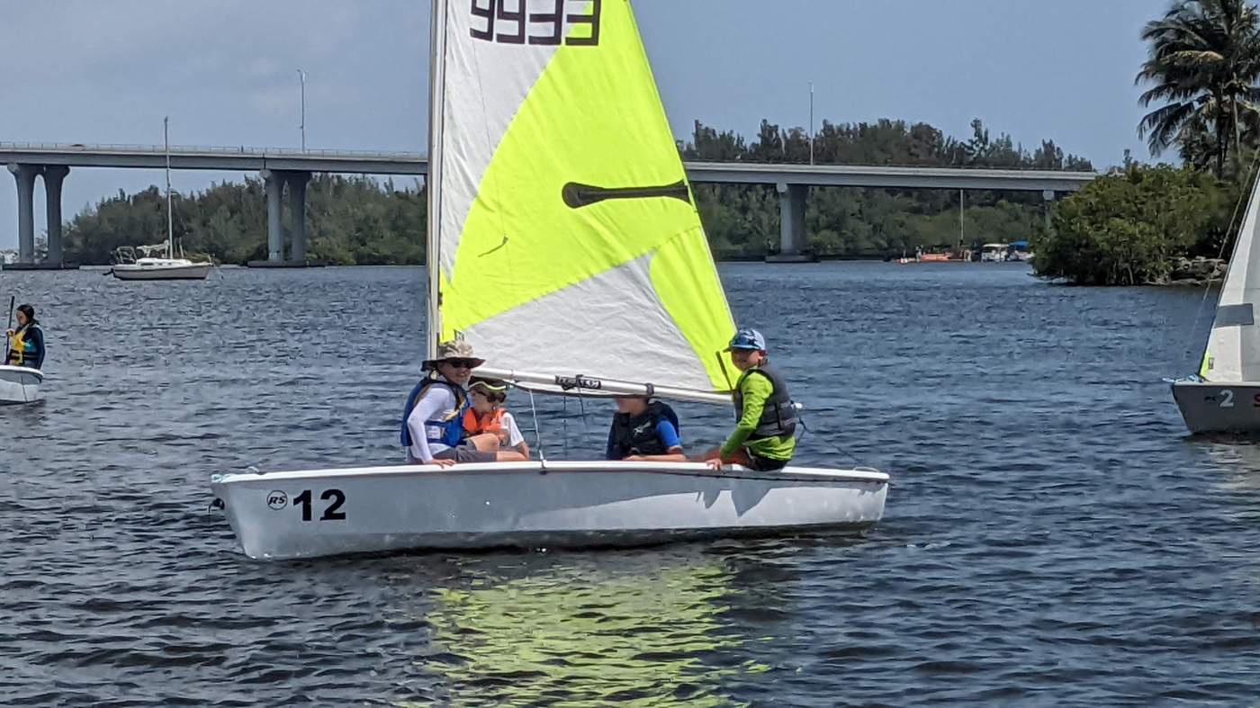 Children on a sailboat