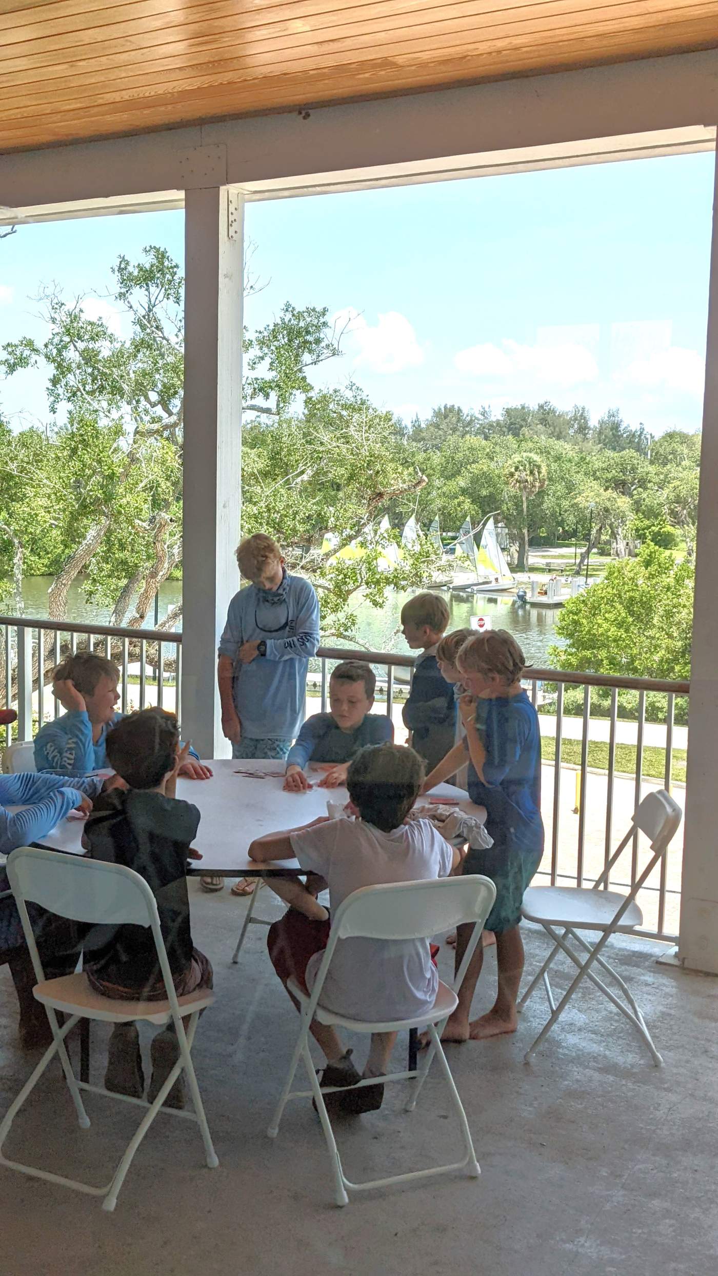 Children seated around a table