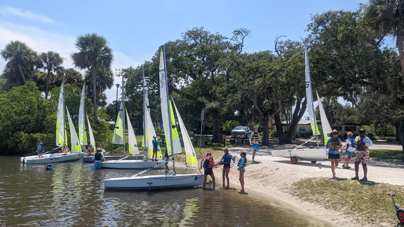 Sailboats on the beach