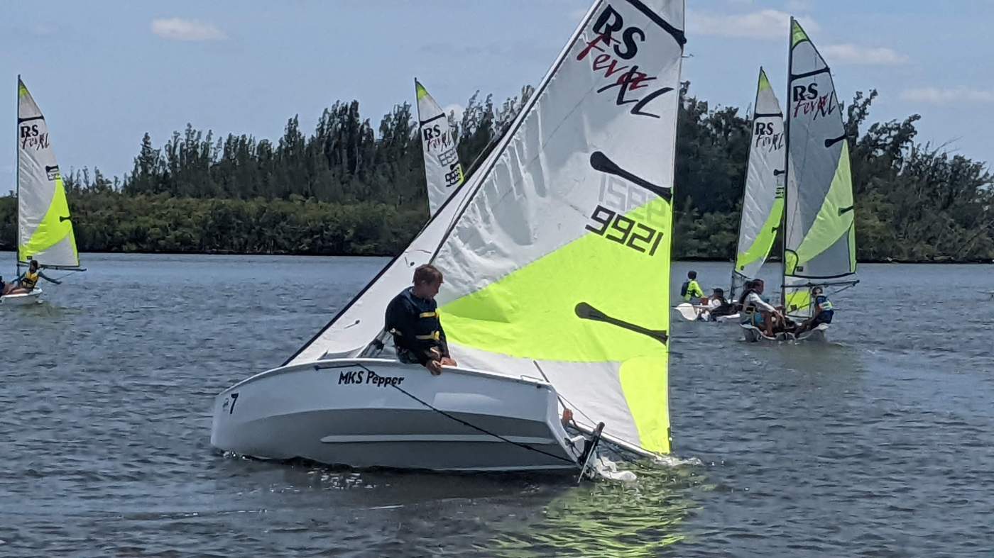 Sailboats out on the lagoon