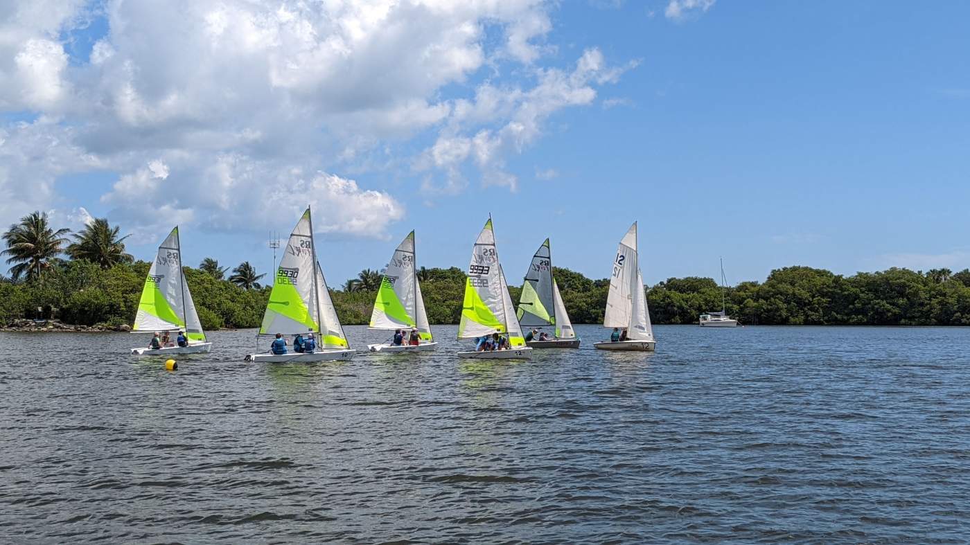 Sailboats out on the lagoon