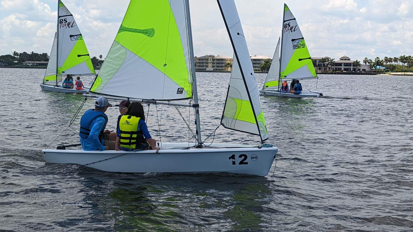 Sailboats out on the lagoon