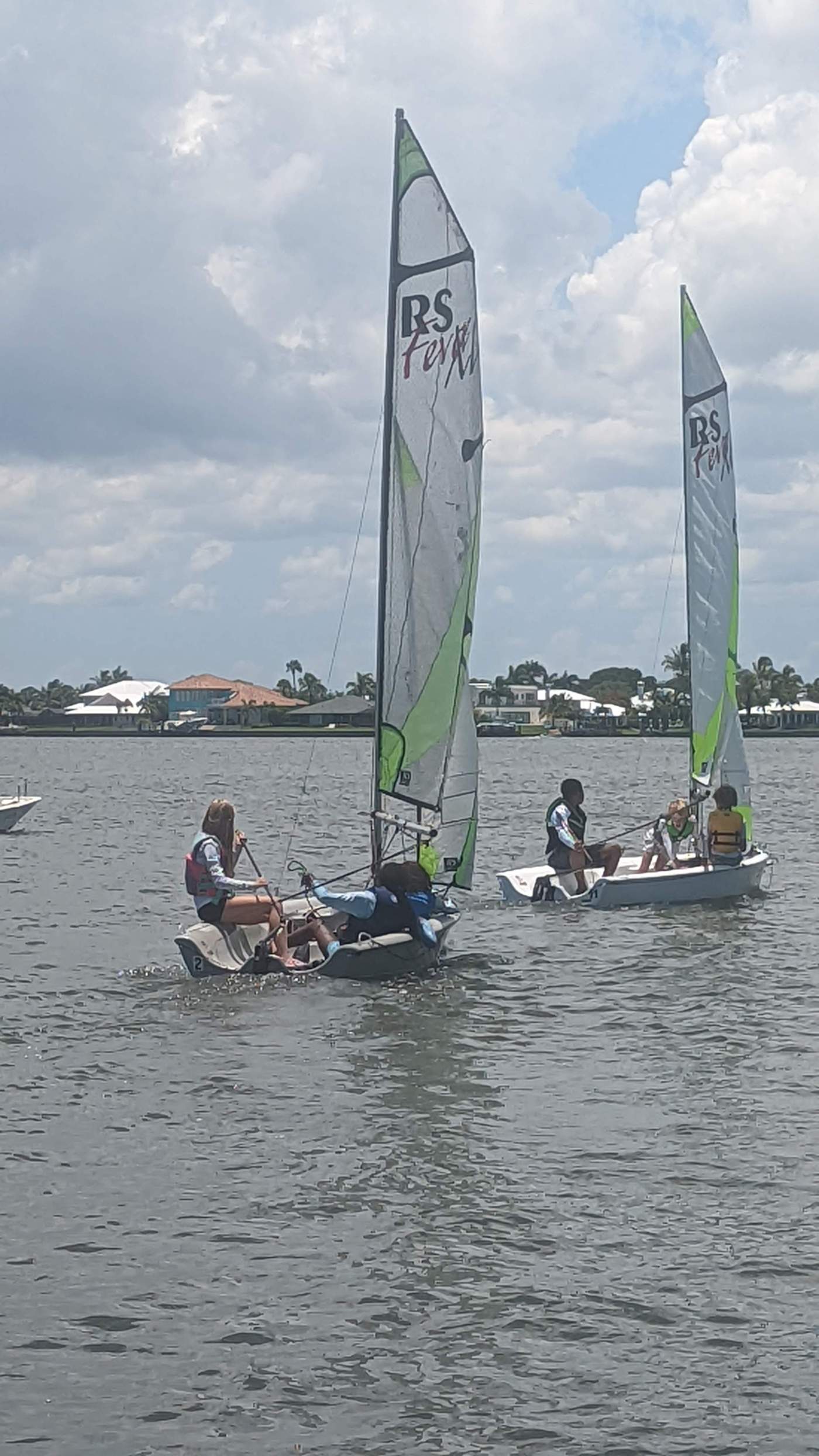 Sailboats out on the lagoon