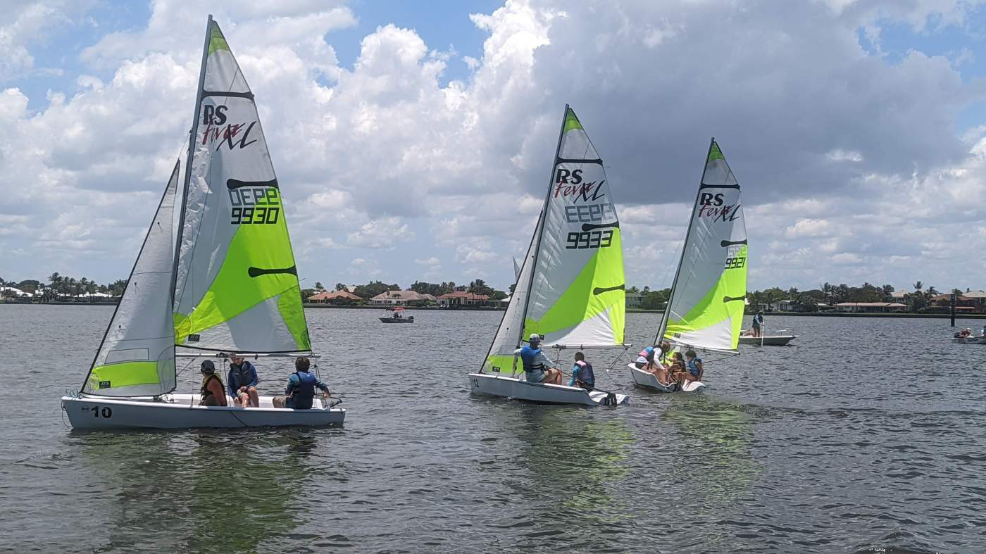 Sailboats out on the lagoon