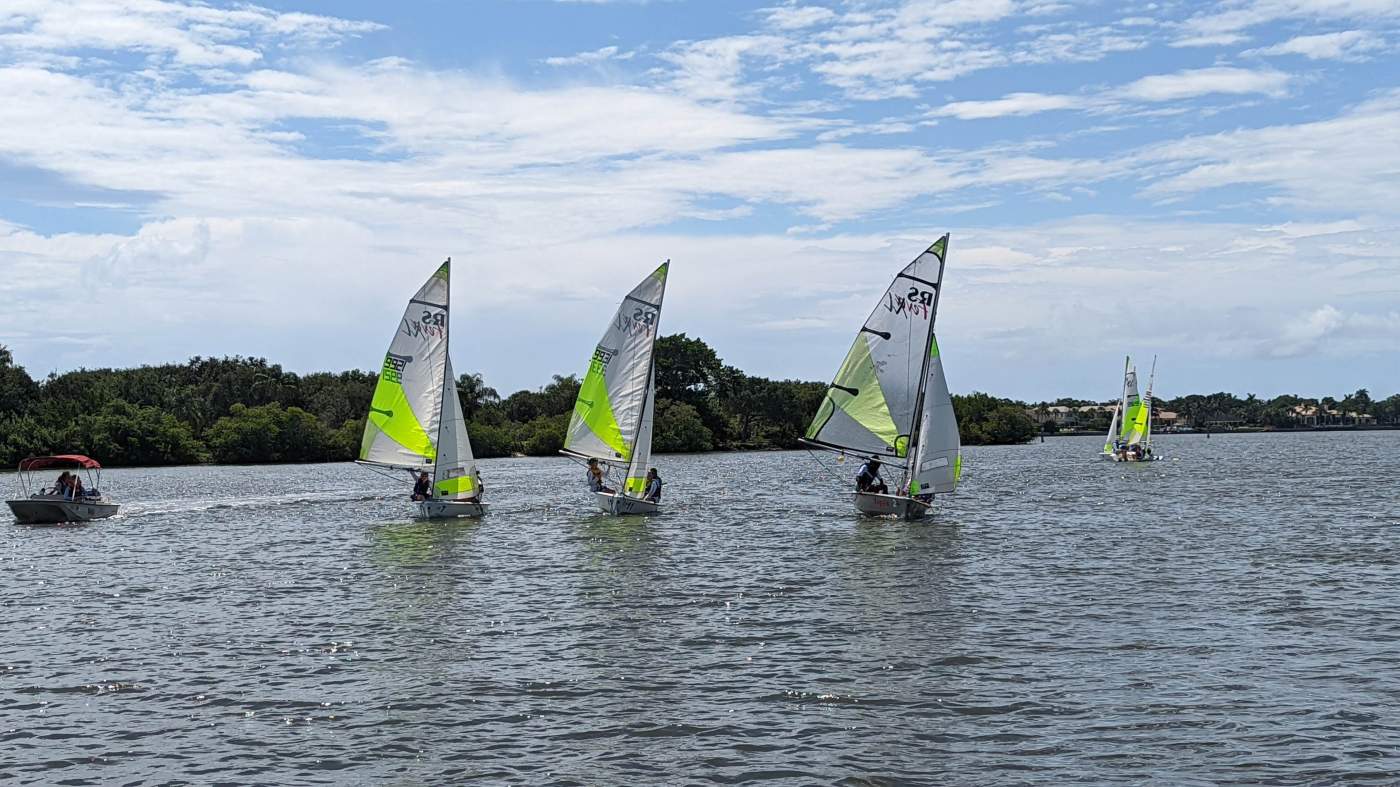 Sailboats out on the lagoon