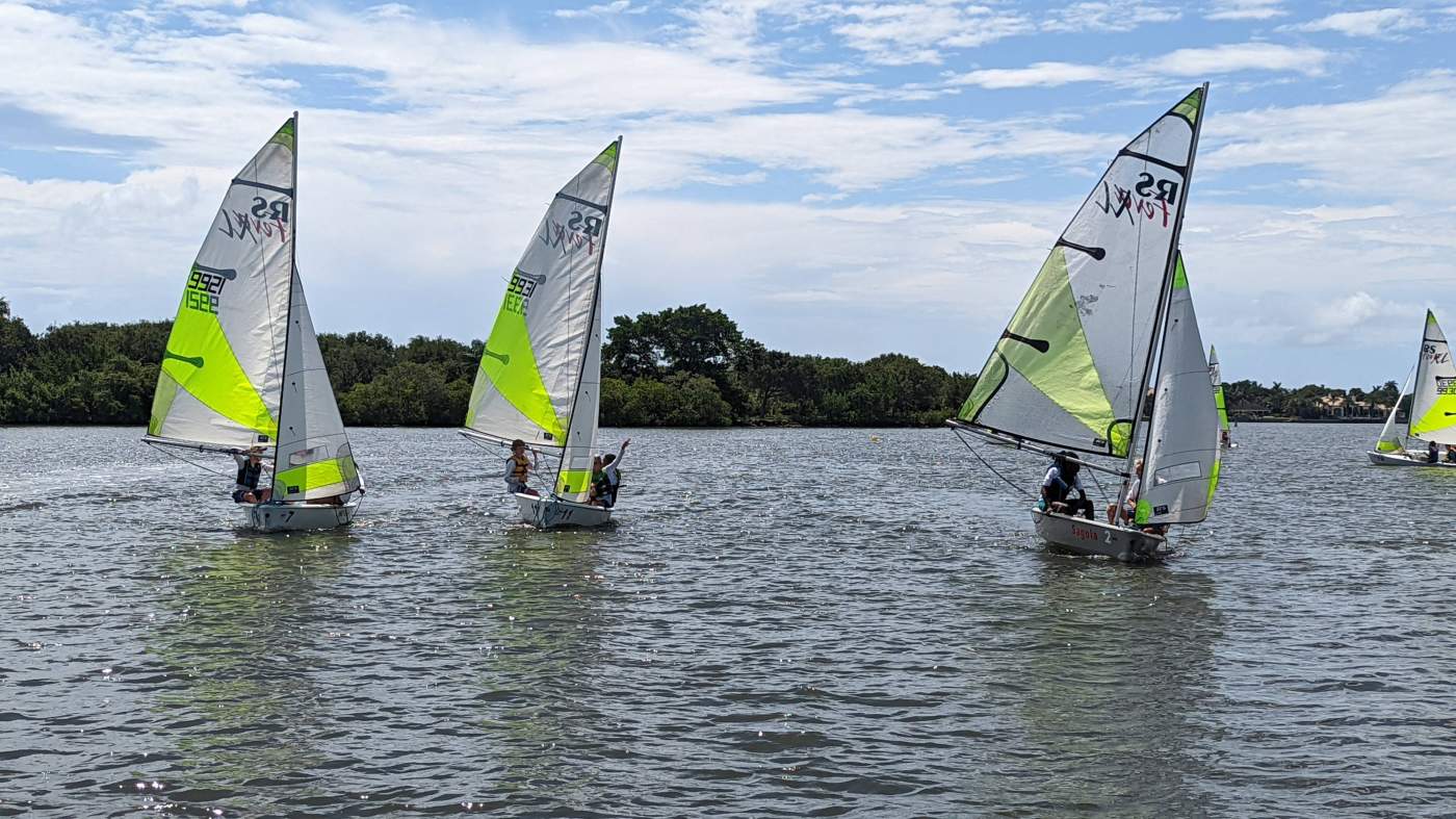 Sailboats out on the lagoon