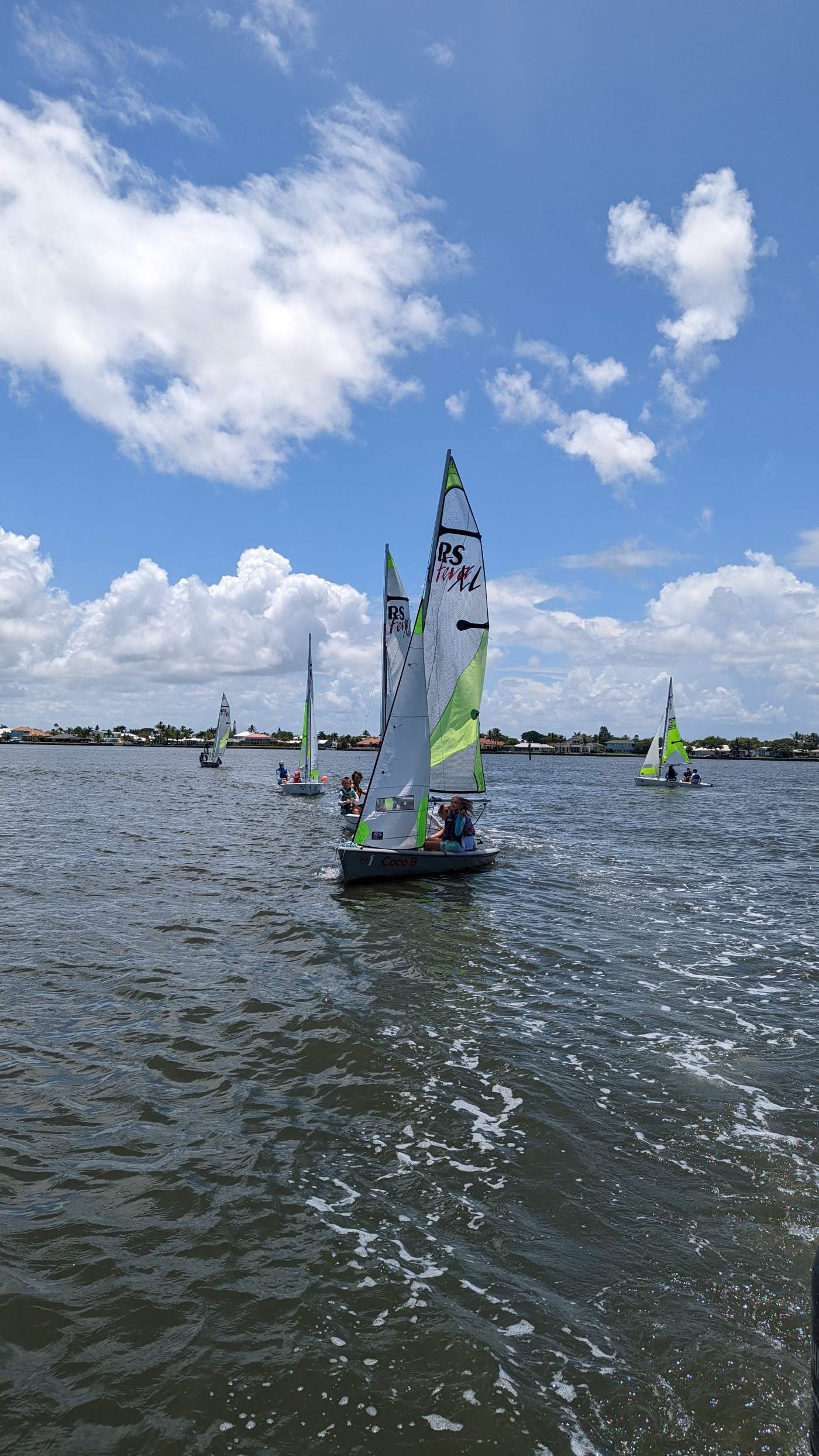 Sailboats out on the lagoon