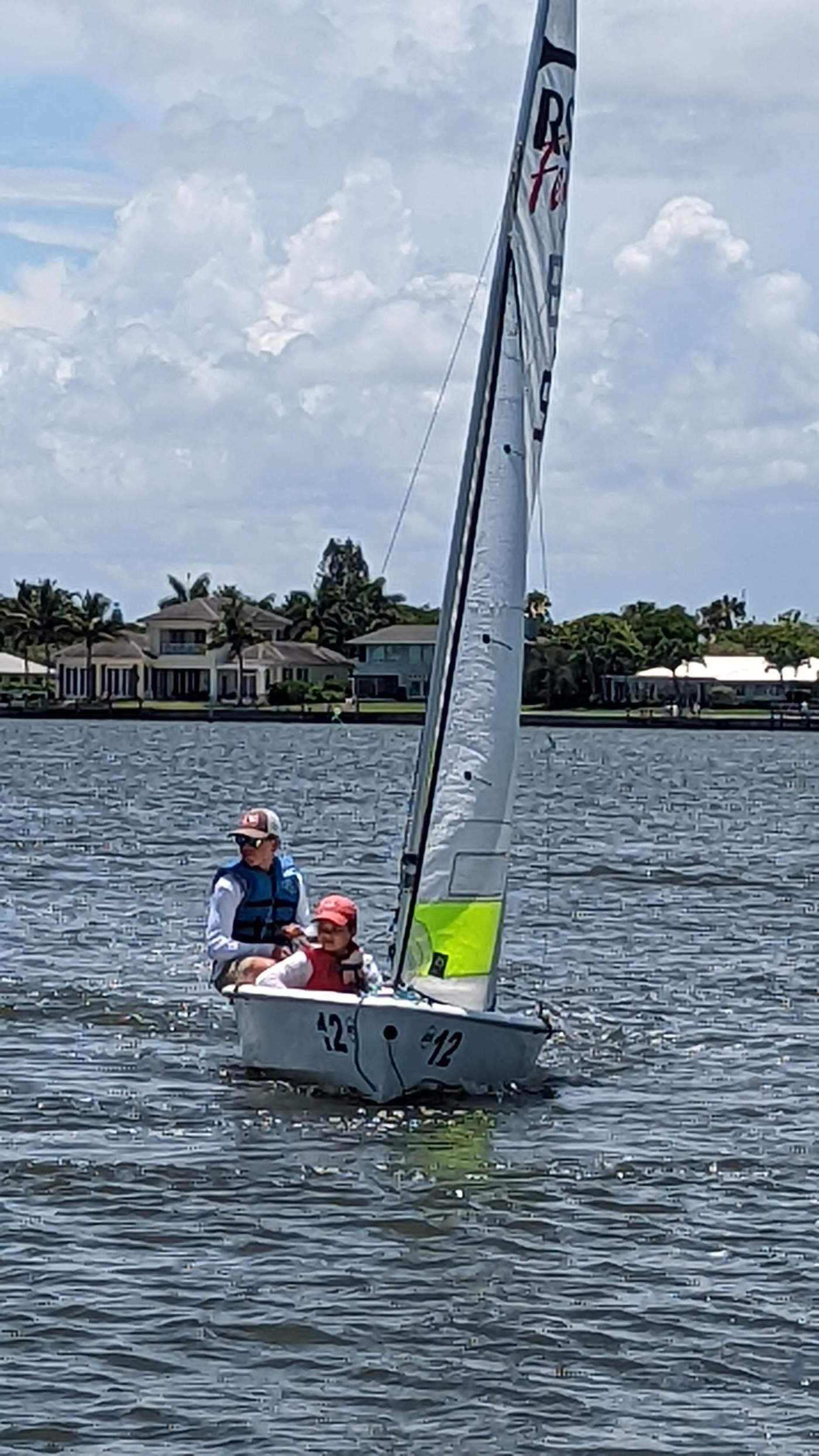 Children sailing a boat