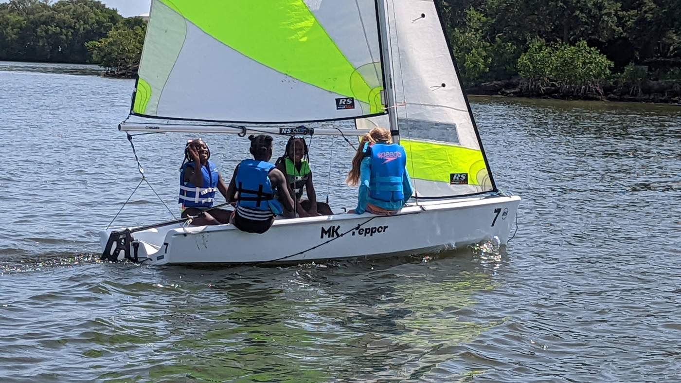 Children sailing